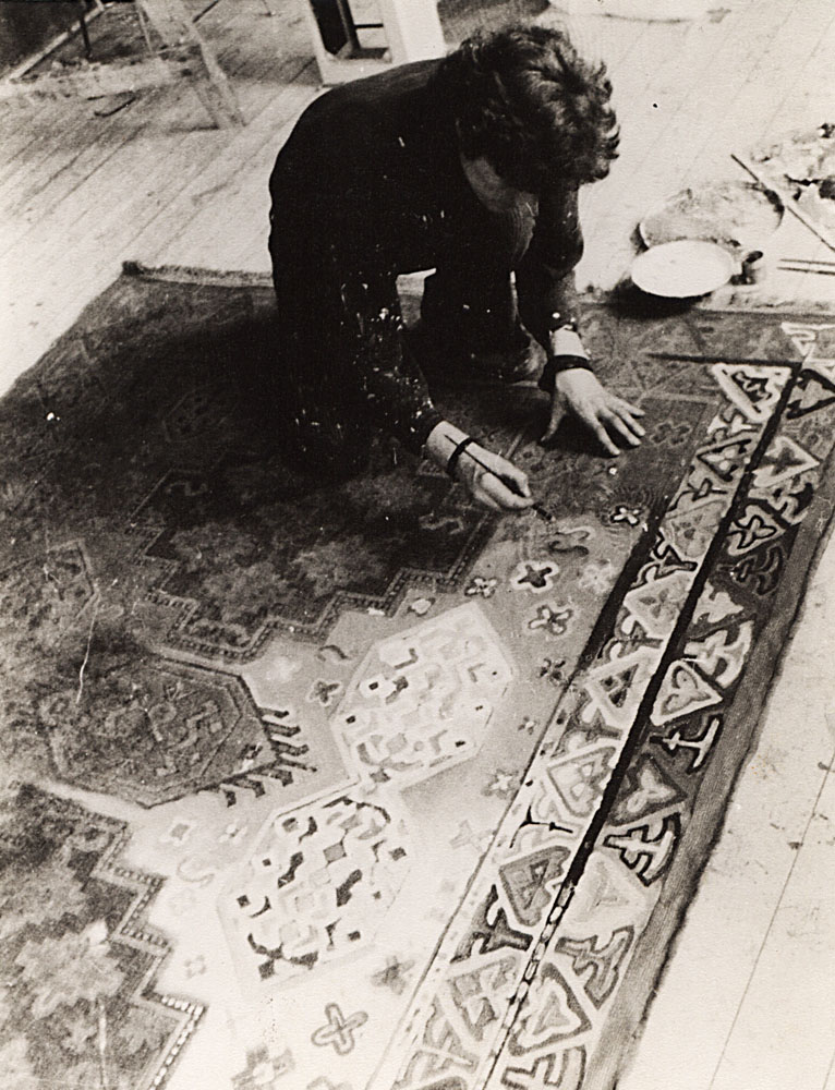 Horst Gläsker - First painting on a carpet