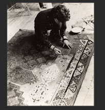 Horst Gläsker - First painting on a carpet